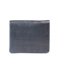 Taylor wallet in black, compact design for travel with slots for passport, cards, and coins, ideal for jetsetters.