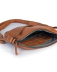 Emma Bag: Lightweight leather purse with internal zip pocket and external access for phone, perfect for any outing.