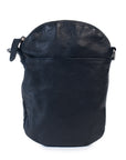 Sophisticated black leather Bobbi cross body bag with zip closure and deep front pocket for phone.