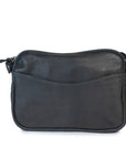 Black leather purse Emma Bag with zip closure and external pocket for easy access to essentials.