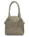 Suki leather purse by Dusky Robin, featuring a structured design, rolled handles, and adjustable crossbody strap.