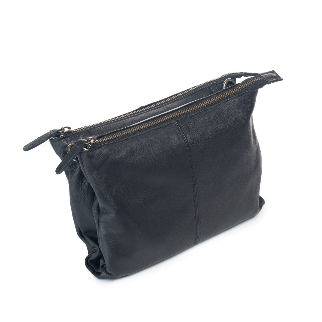 Stylish Ellie Bag - Medium Clutch with Zip Pouches – Dusky Robin Leather